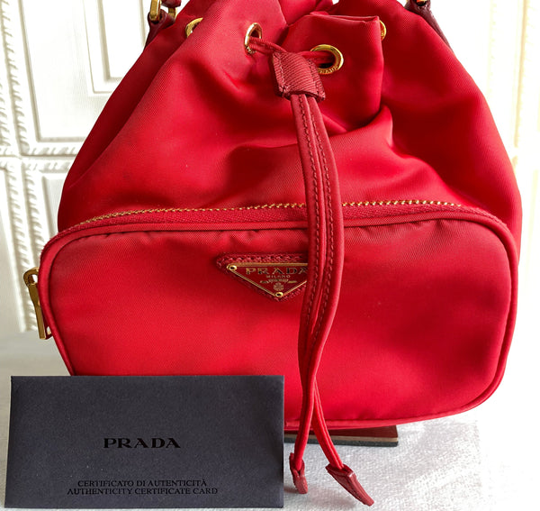 Prada Drawstring Tessuto Hand/Crossbody Bag – Leiame Luxe