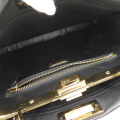 Fendi FENDI peekaboo studs handbag leather black-2