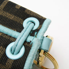 Fendi FF Zuccanano Montresor Bag Charm K Embroidery 7AR762 Keyring (Beige,Brown,Light Blue)-10