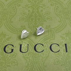 GUCCI Trademark Heart Shape 223990 J8400 8106 Earrings Silver 925 Women's-1