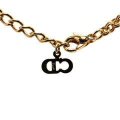 Christian Dior Dior CD rhinestone necklace gold plated for women-1