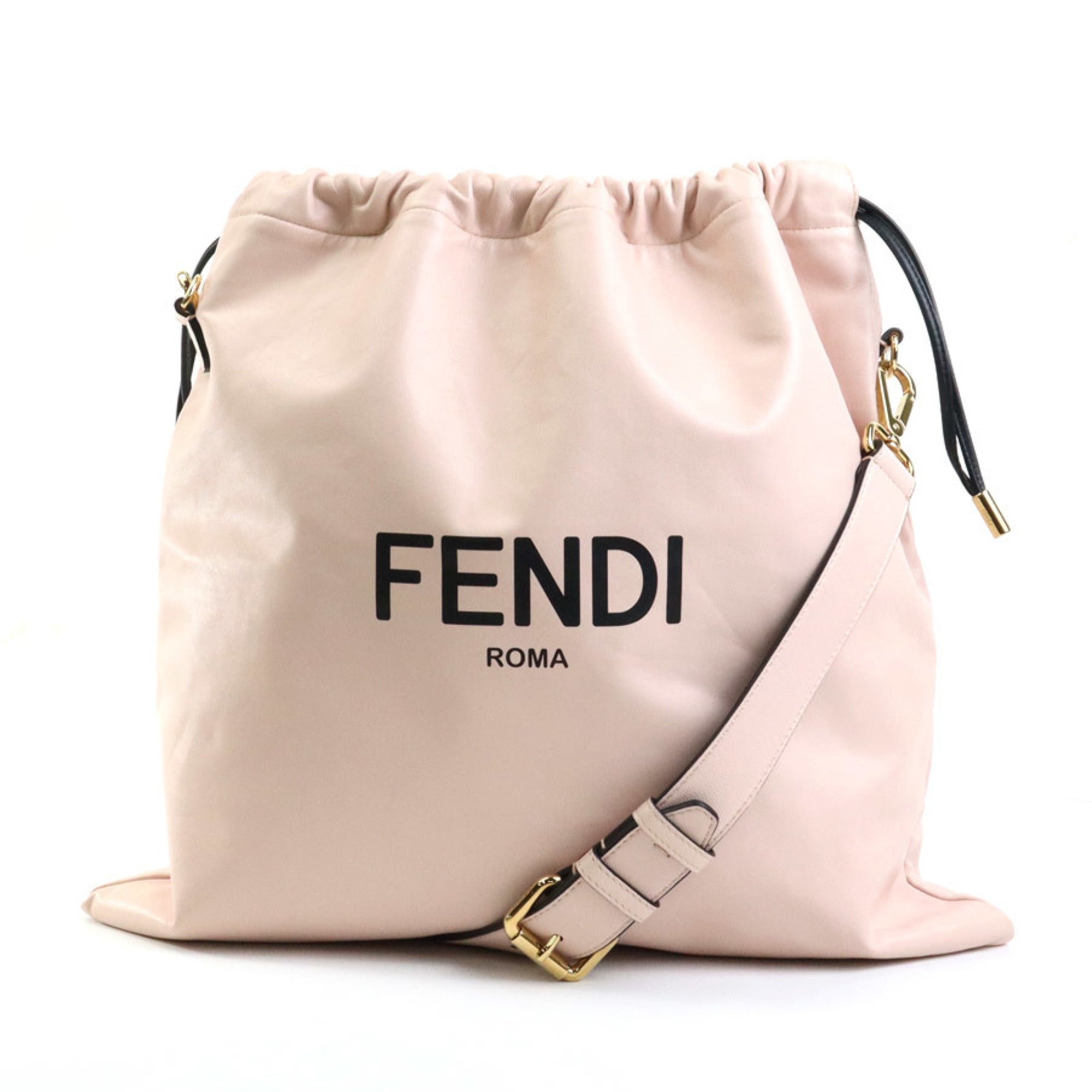 FENDI Crossbody Shoulder Bag Leather Light Pink Ladies 8BT338 ADM9-0