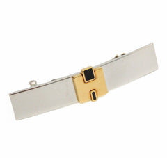 Hermes Eileen Eileen PM Metal Women's Barrette Black,Gold,Silver-0