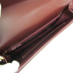 Cartier Must Women's Leather Shoulder Bag Bordeaux-2