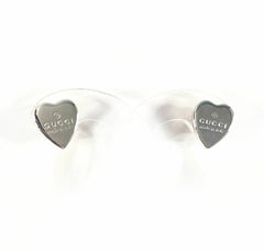 GUCCI Trademark Heart Shape 223990 J8400 8106 Earrings Silver 925 Women's-0