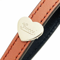 Gucci strap heart charm mobile phone leather coral pink 233172 GUCCI loop key holder hook KK-12786-3