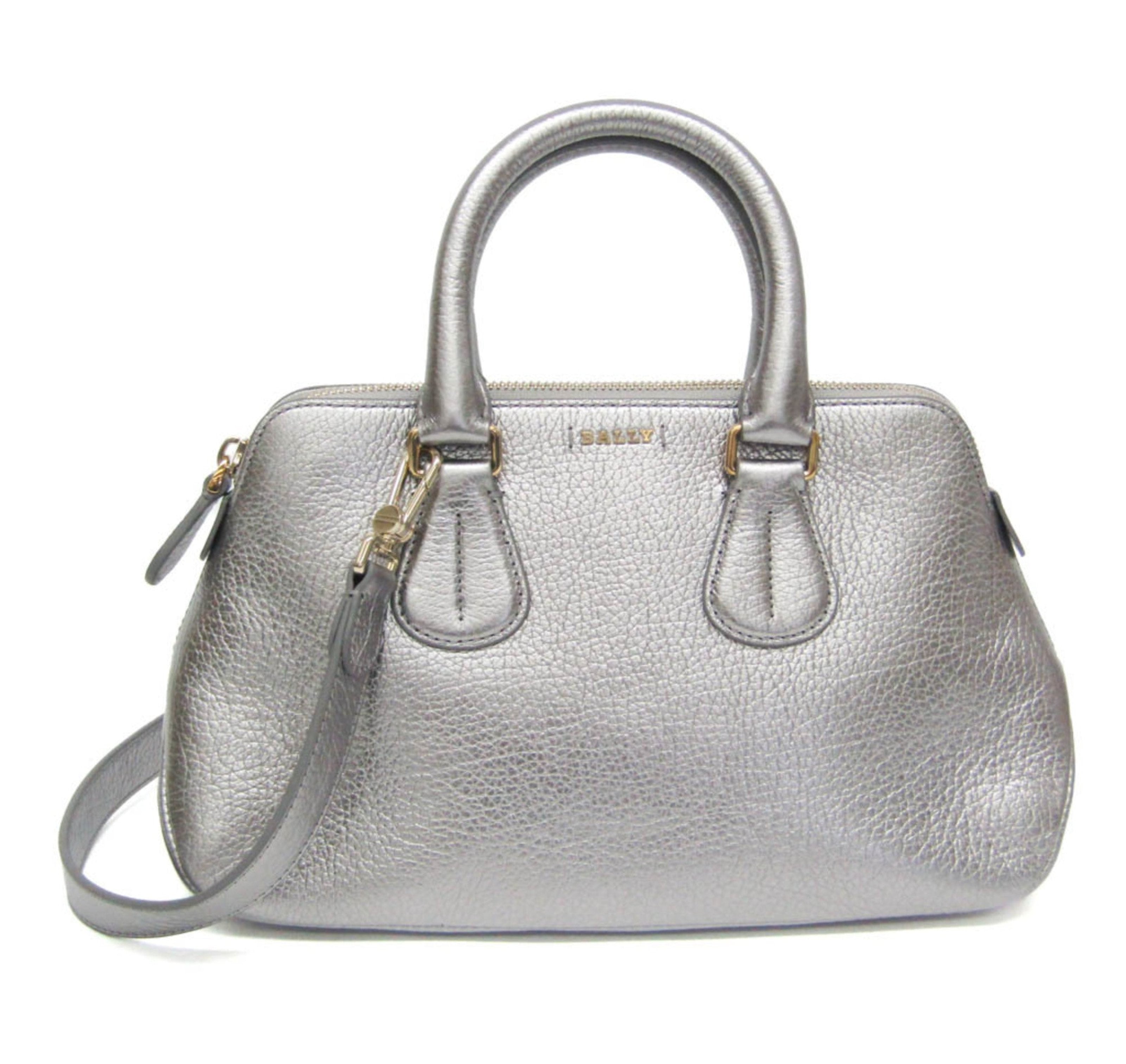 Bally DAINTY XS.O Women's Leather Handbag,Shoulder Bag Silver-0