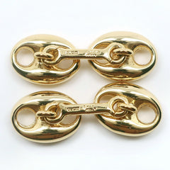 GUCCI Cufflinks Old Gucci Gold Plated Men's-4