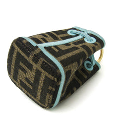 Fendi FF Zuccanano Montresor Bag Charm K Embroidery 7AR762 Keyring (Beige,Brown,Light Blue)-1