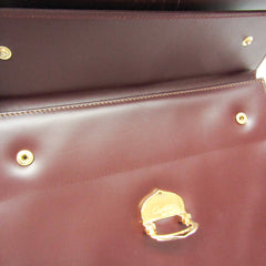 Cartier Must Women's Leather Shoulder Bag Bordeaux-11