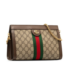 Gucci GG Supreme Ophidia Small Sherry Line Chain Shoulder Bag 503877 Beige Brown PVC Leather Women's GUCCI-1