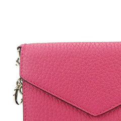 Christian Dior compact wallet pink navy leather charm logo accessories-0