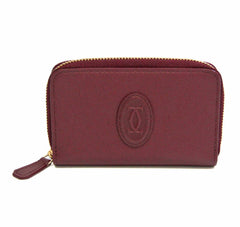 Cartier Must De Cartier L3001805 Women's Leather Card Wallet Burgundy-0