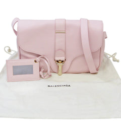 Balenciaga Tube S 338577 Women's Leather Shoulder Bag Pink-12