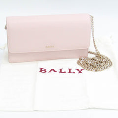 Bally MADELLE.O Women's Leather Shoulder Bag Light Pink-13