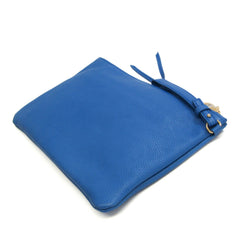 Salvatore Ferragamo AU-21 F867 Women,Men Leather Clutch Bag Blue-1