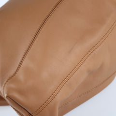 BVLGARI Bulgari OCTO Octo Tote Bag Leather Brown Series Silver Hardware Logo Shoulder