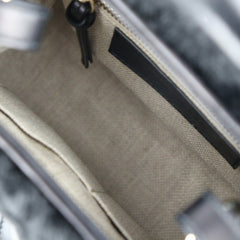 BALENCIAGA Balenciaga Padlock Nude Mini Handbag 347237 BP91J 1000 Mouton Leather Black Gold Hardware 2WAY Shoulder Bag-6