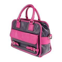 LOEWE Loewe Cruz handbag leather purple pink 2way bicolor