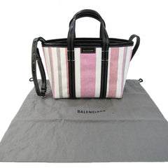 Balenciaga BARBES SMALL 671404 Women's Leather,Polyamide Handbag,Shoulder Bag Black,Pink,Red Color,White-10