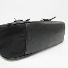 Burberry 3827140 Men,Women Leather,Nylon Canvas Shoulder Bag Black-5