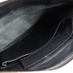 BALENCIAGA Balenciaga paper shoulder bag 357321 leather black 2WAY clutch mini handbag-6