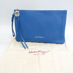 Salvatore Ferragamo AU-21 F867 Women,Men Leather Clutch Bag Blue-9