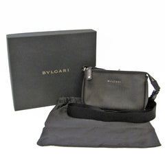 Bvlgari Weekend 32472 Unisex PVC,Leather Shoulder Bag Black,Charcoal Gray-9
