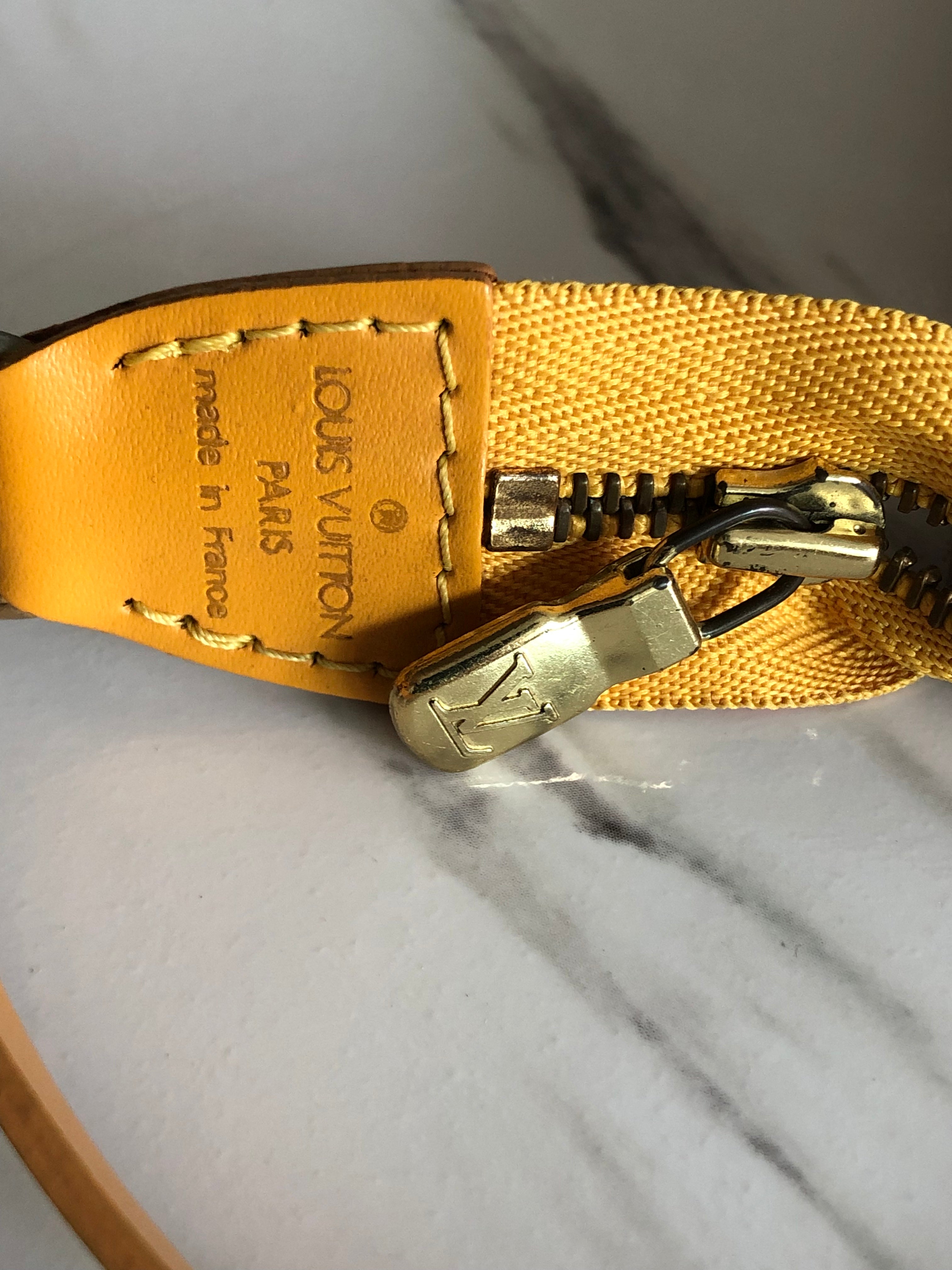 LOUIS VUITTON Yellow Epi Leather Pochette Accessoires