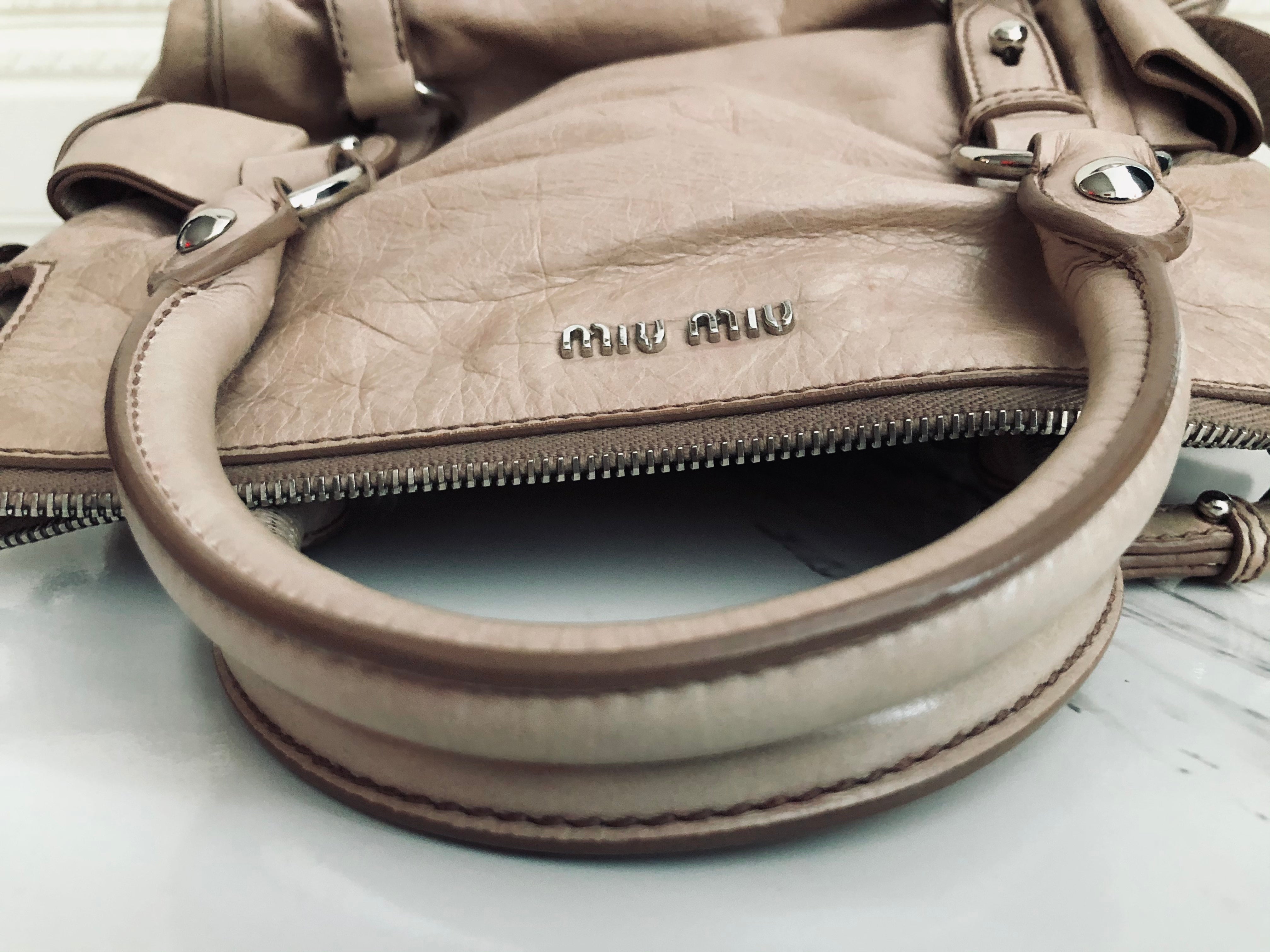 Miu Miu Vitello Lux Baby-Bow Bag