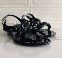 Givenchy Chain-Link Jelly Sandal