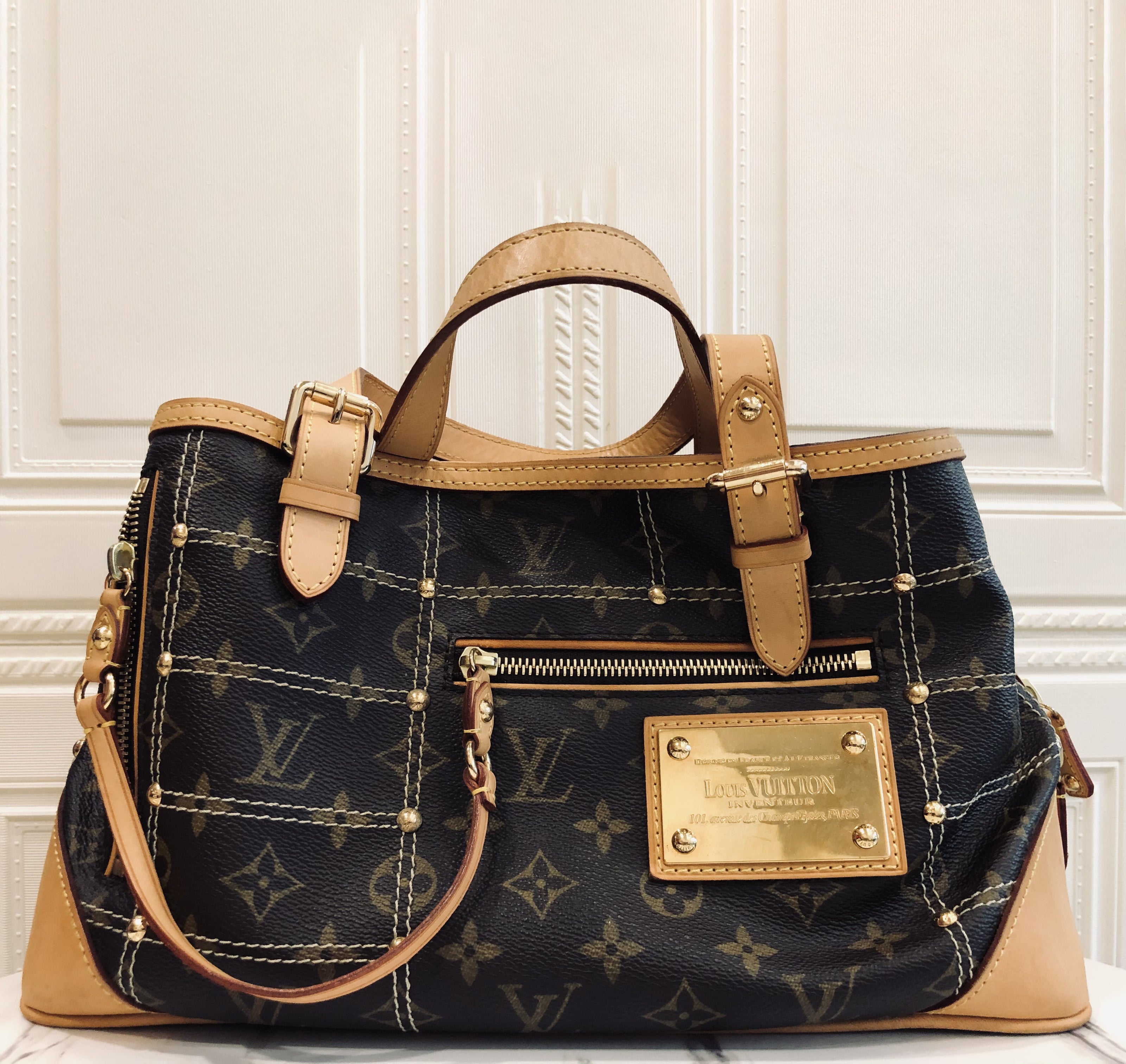 Louis Vuitton Limited Edition Monogram Canvas Riveting Bag