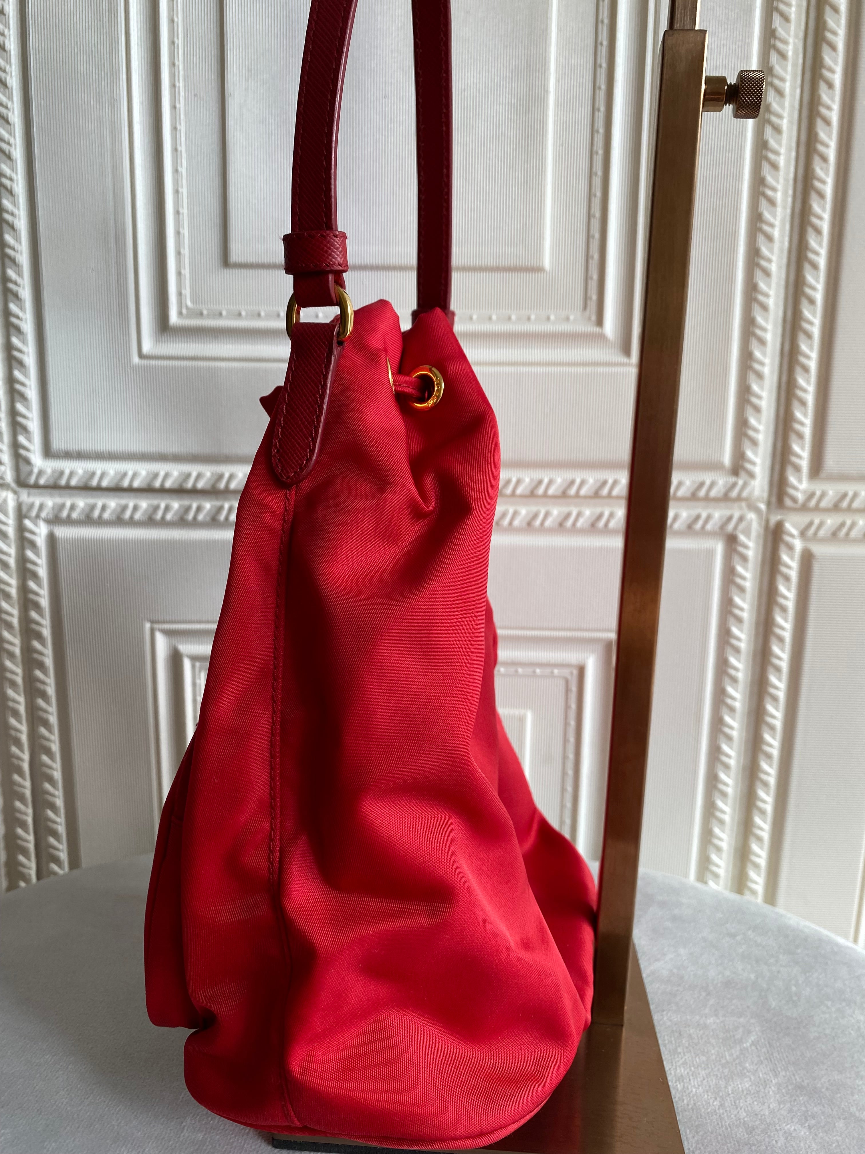 Prada Drawstring Tessuto Hand/Crossbody Bag – Leiame Luxe