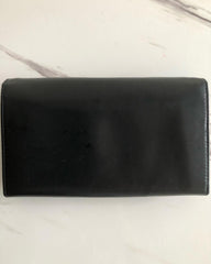 Bally Vintage Leather Metal Clasp Long Wallet